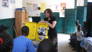 Solar Suitcase Instruction in Liberian Clinic